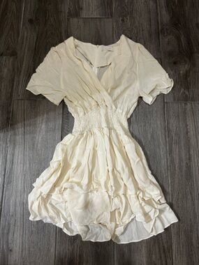 Skirt- pants Light Cream Korean dress